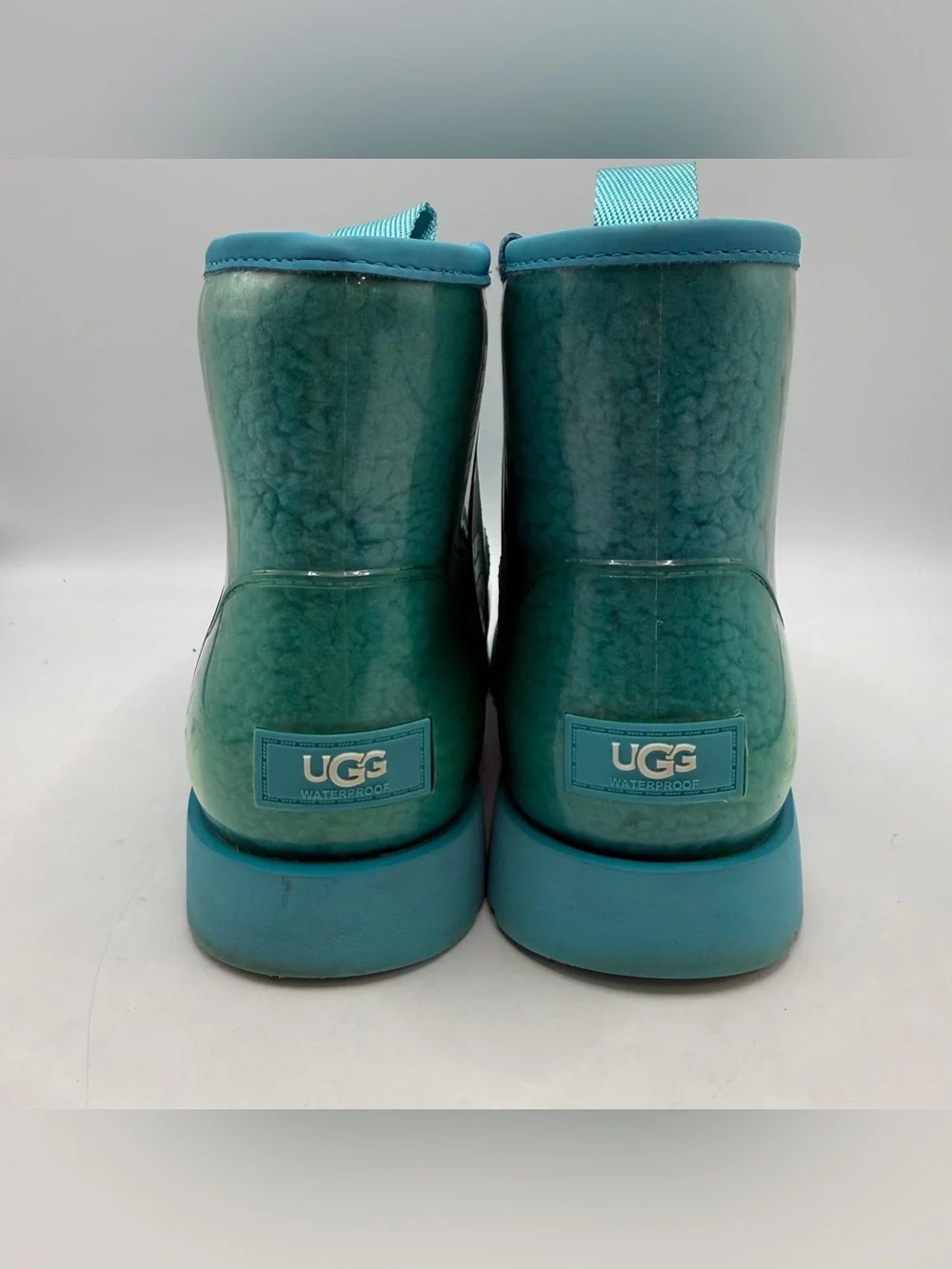 UGG Classic Clear Mini Women’s Size 8 Turquoise Waterproof Rain Boots